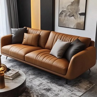Leather Upholstery on sofa